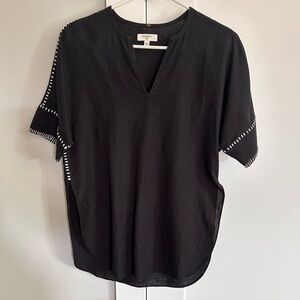 NWOT Billy Reid Tunic Style Black w/White Stitched detail
